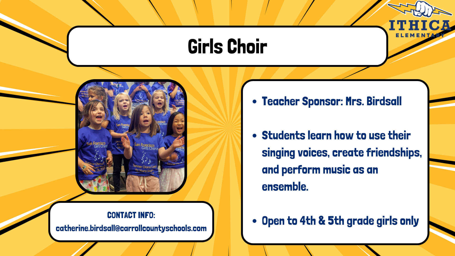 Girls Choir Club Flyer