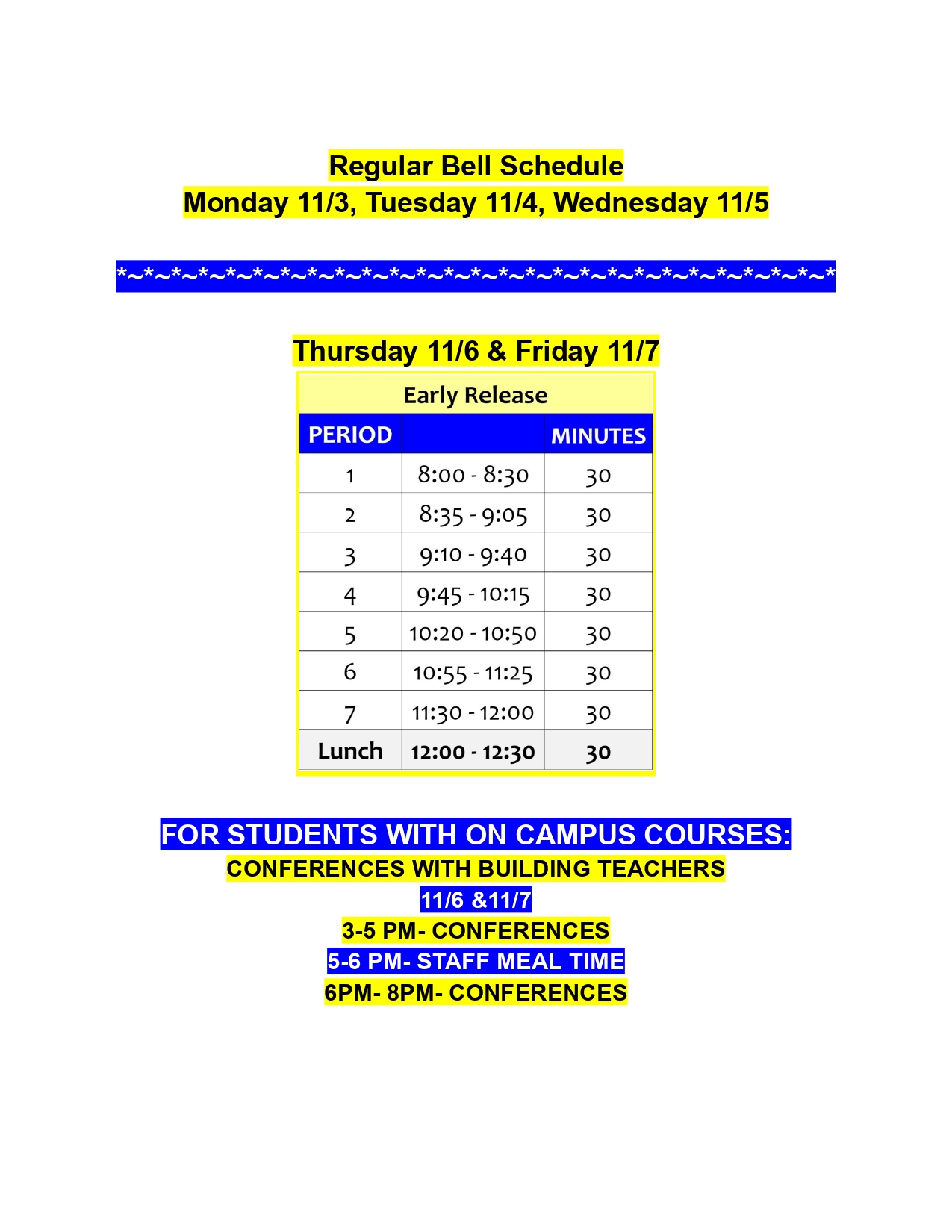 EARLY RELEASE WEEK OF 11/3