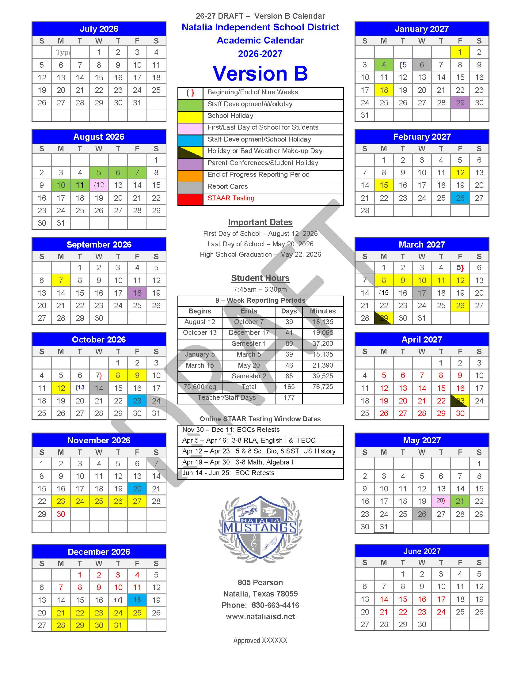 26-27 Academic Calendar