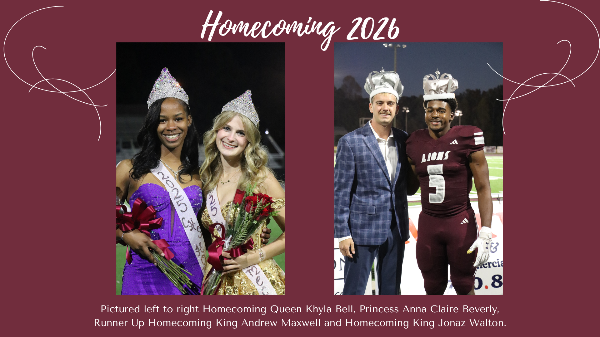 2026 Homecoming Queen and King