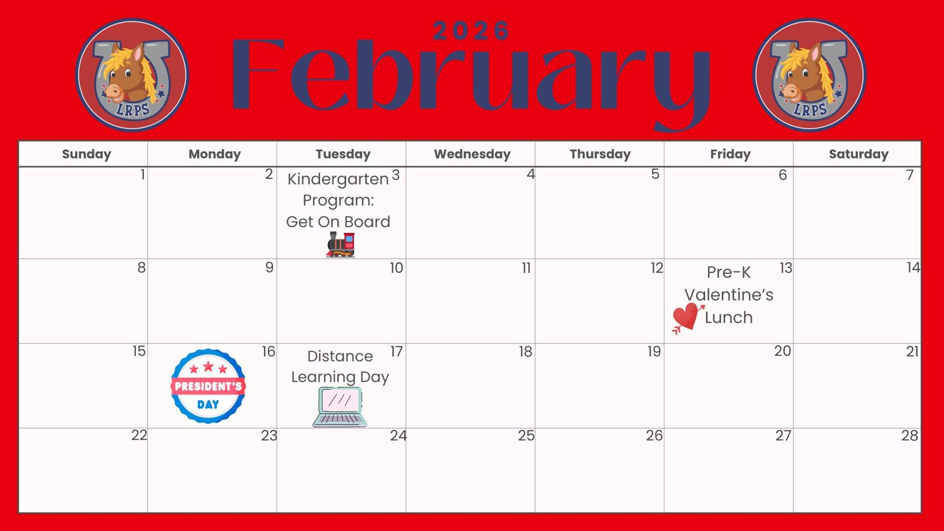 February Calendar 2026