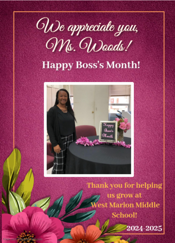 Happy Boss's month, Ms Woods