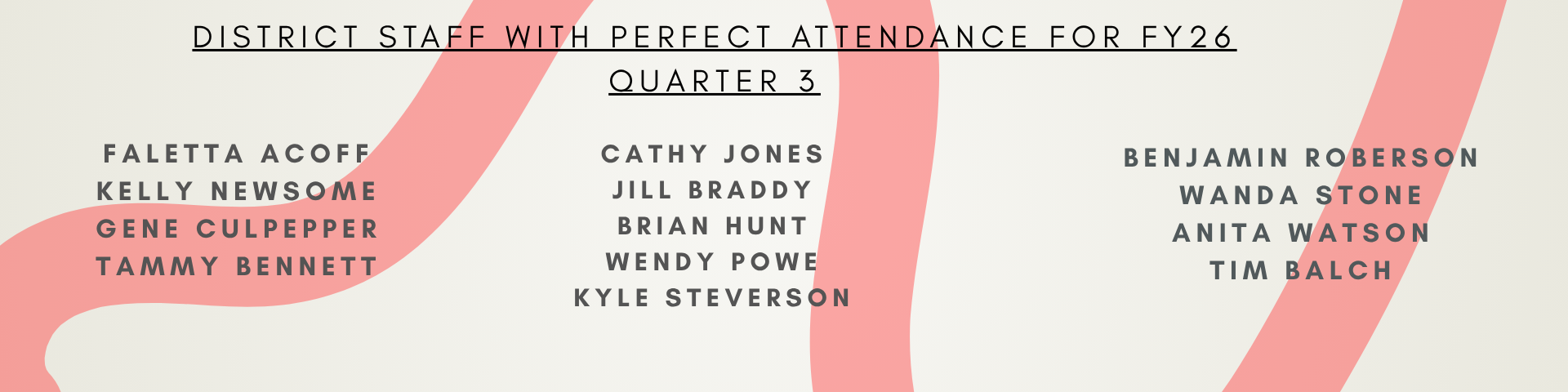 q3 perfect attendance