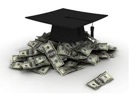 Cash and a graduation cap
