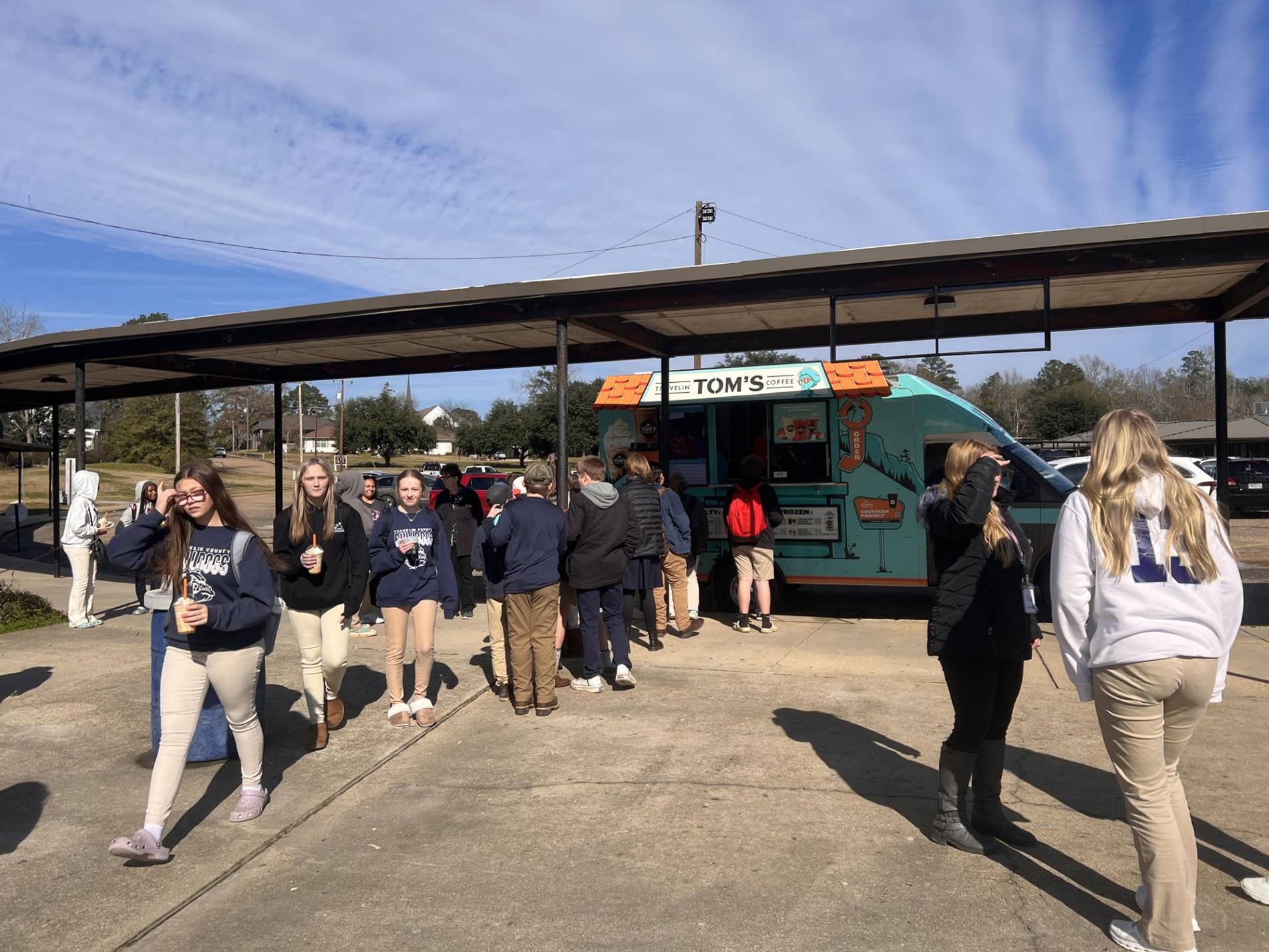 Enjoying Travelin' Tom's Coffee Truck