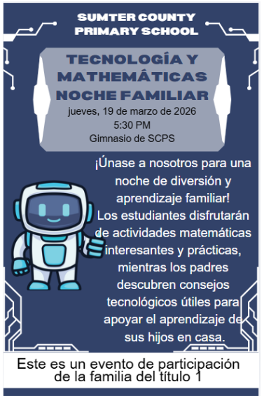 TECHNOLOGY AND FAMILY MATH NIGHT TRANSLATED