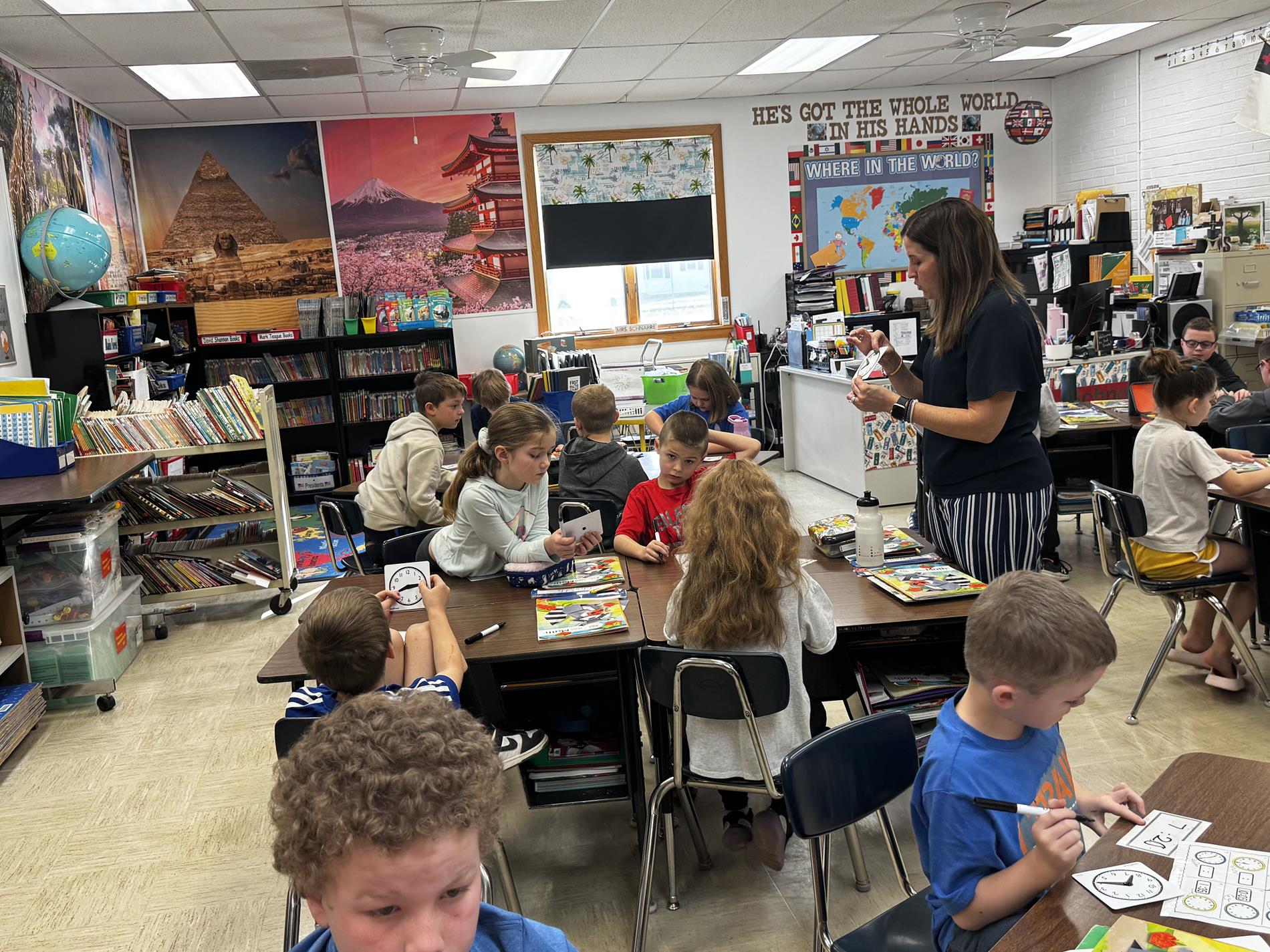 Photo of small class size.