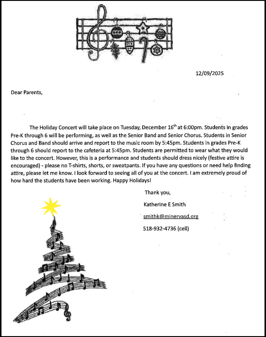 Holiday Concert Flyer Holiday Concert Flyer