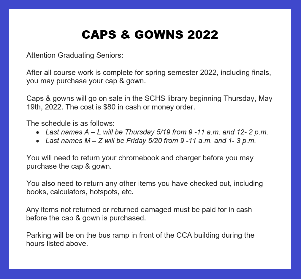 caps and gowns flyer