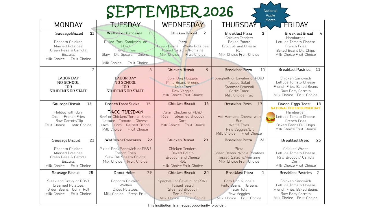 September Menu September Menu
