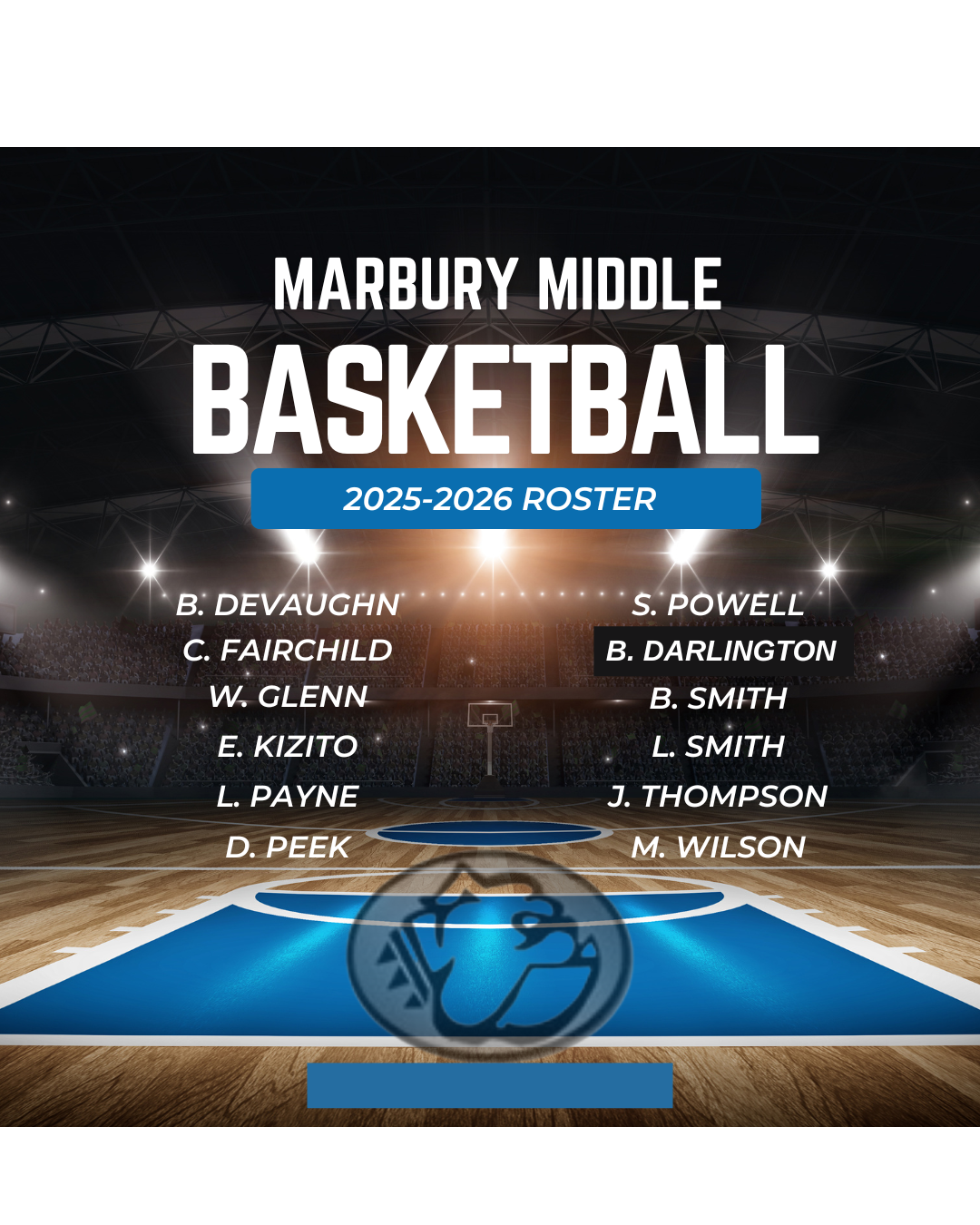 MMS Basketball Roster