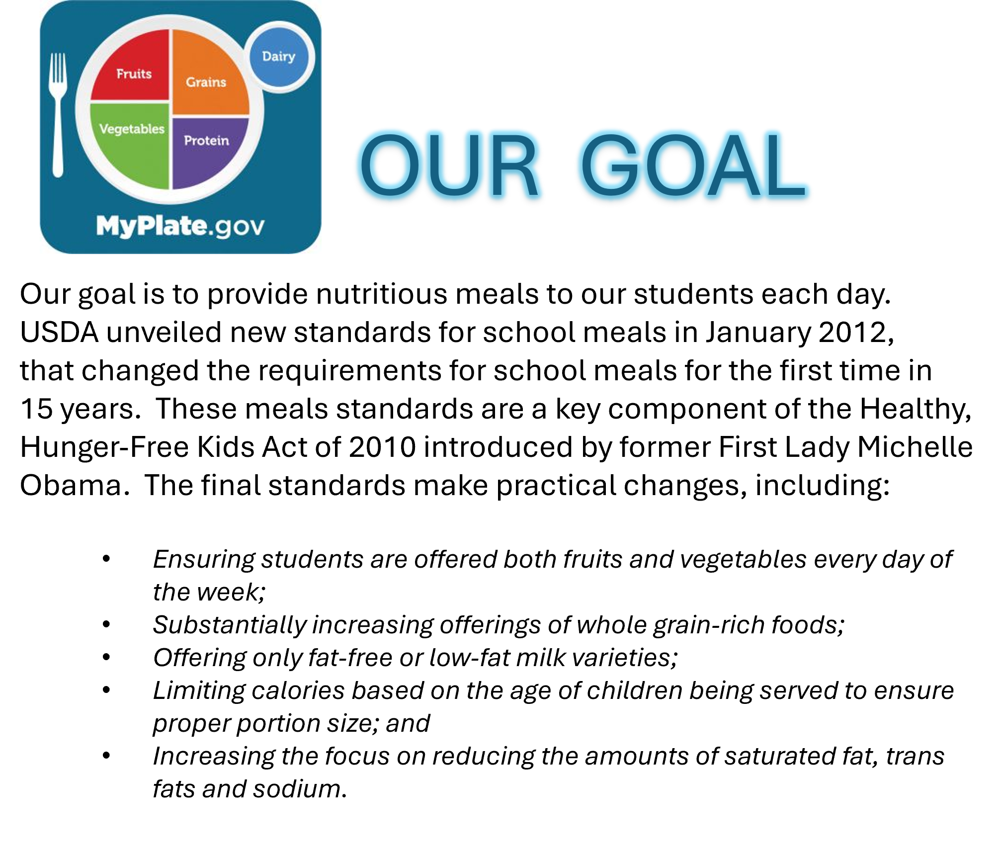 child nutrition our goal