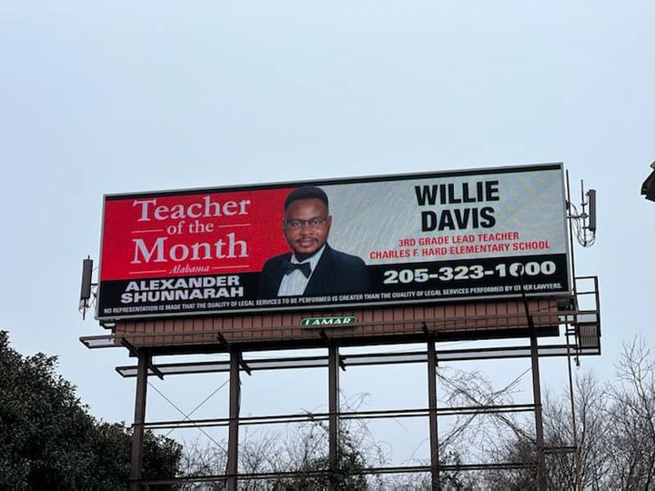 Billboard of Mr. Willie Davis