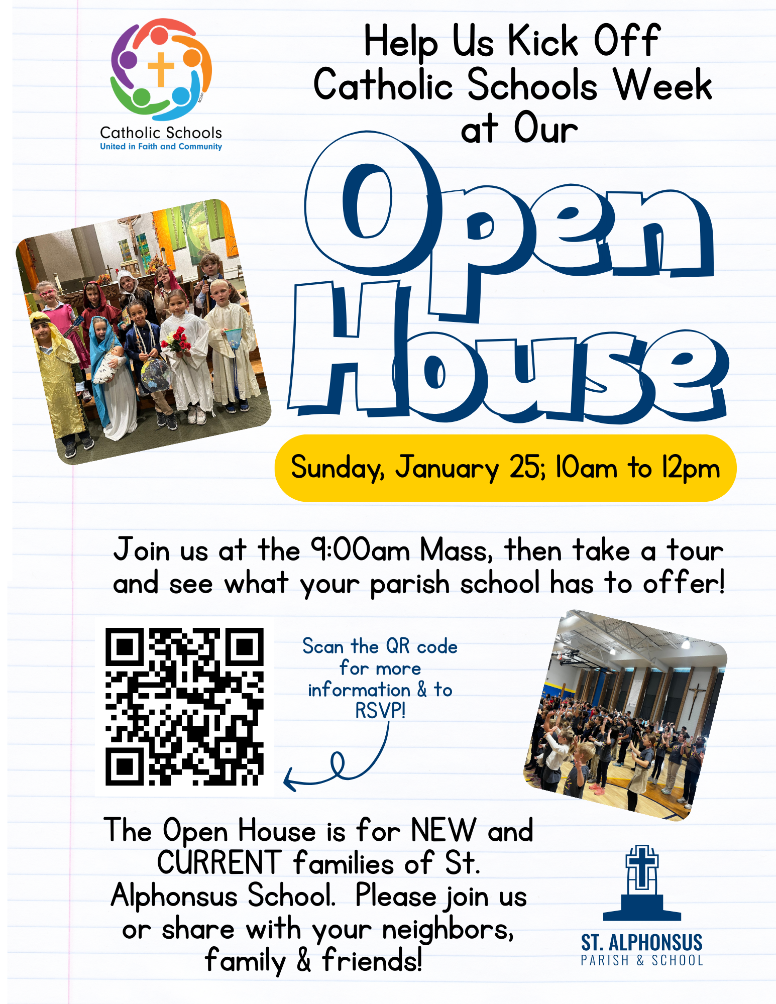 Start Catholic Schools Week with a tour of our school and see how a Catholic education can help your student grow.