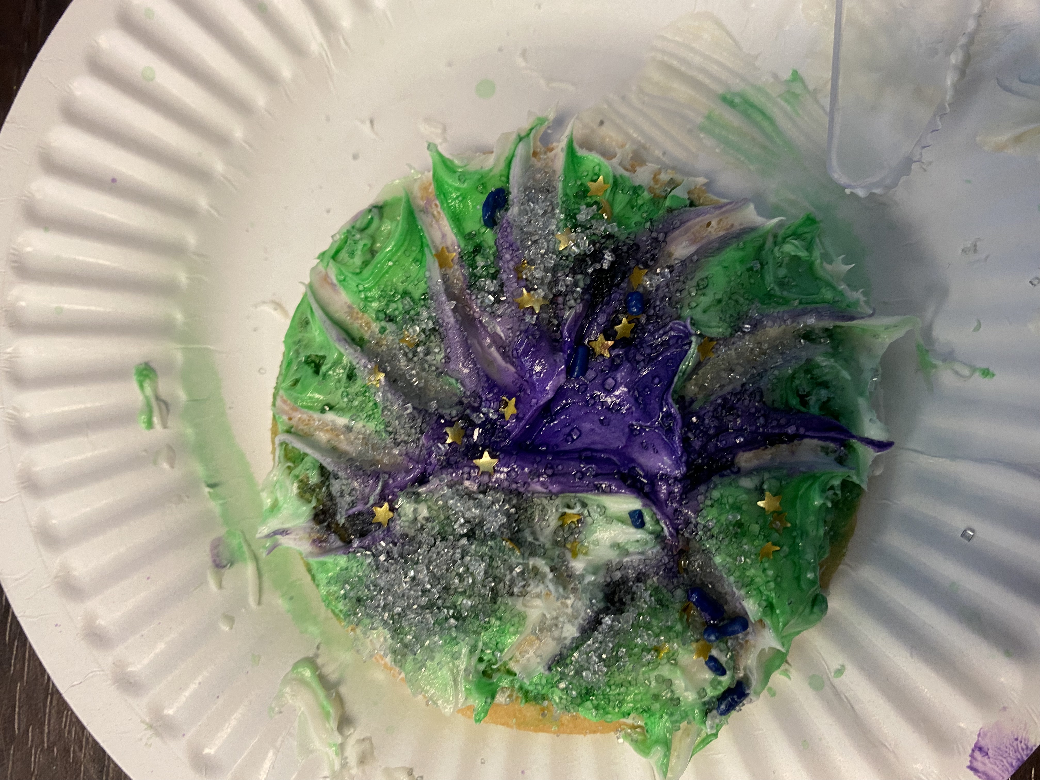 5th grade student spiral galaxy cookie. 
