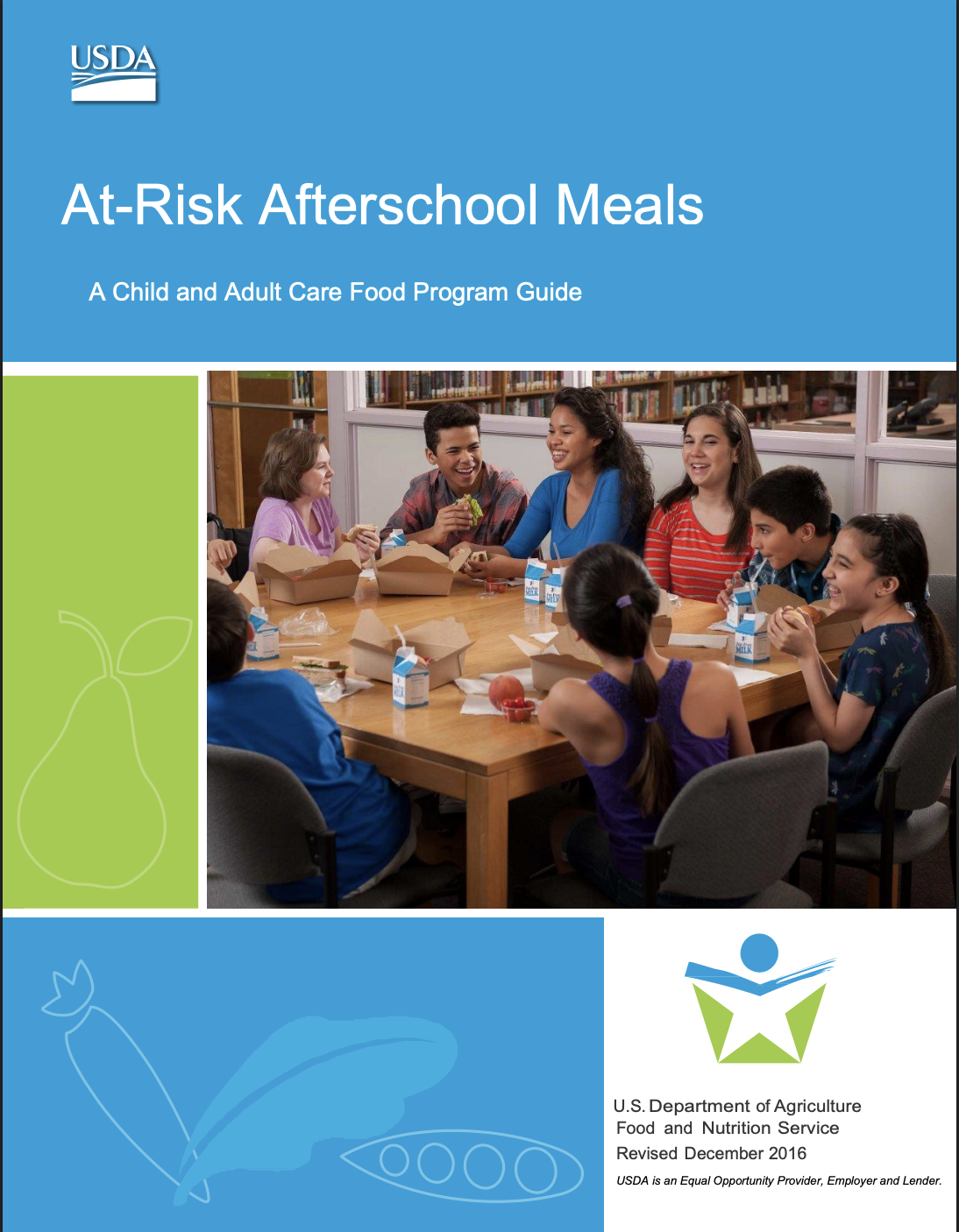 Front cover of the At-Risk Afterschool Meals Guide