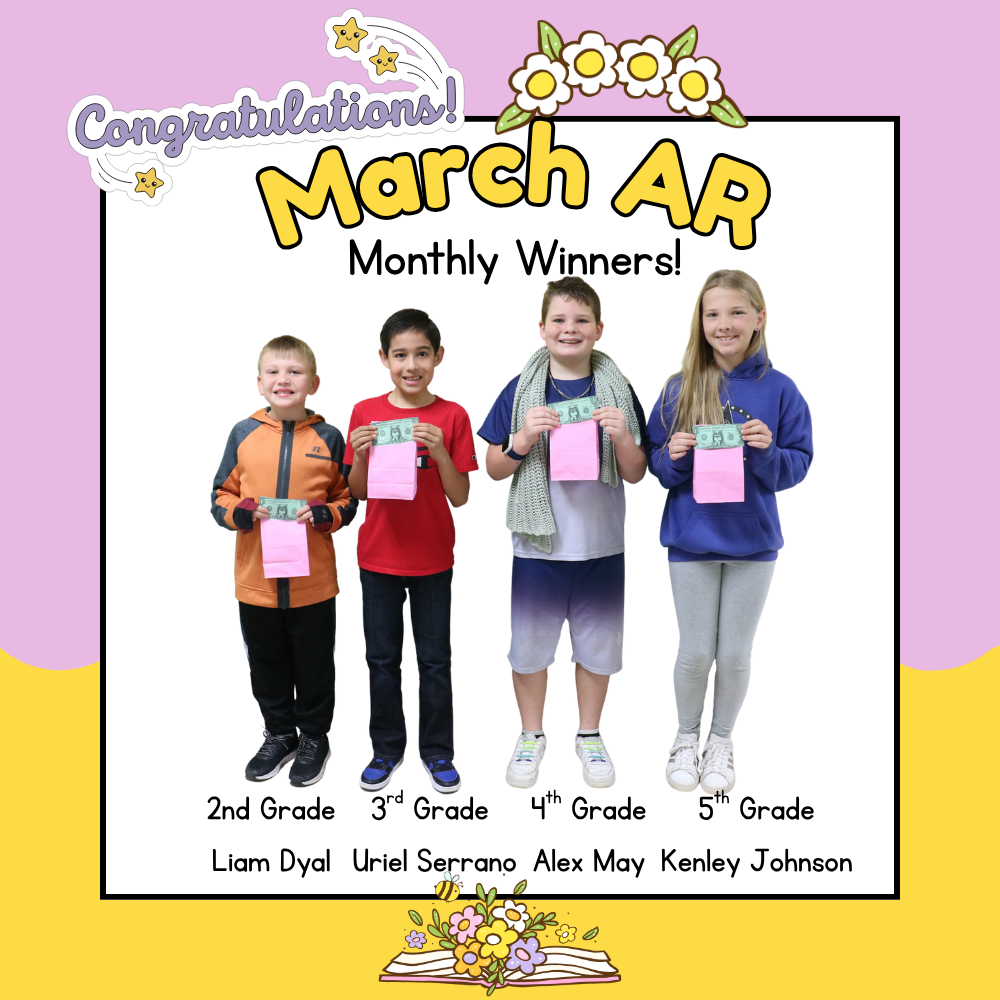 March Monthly AR Wiinners