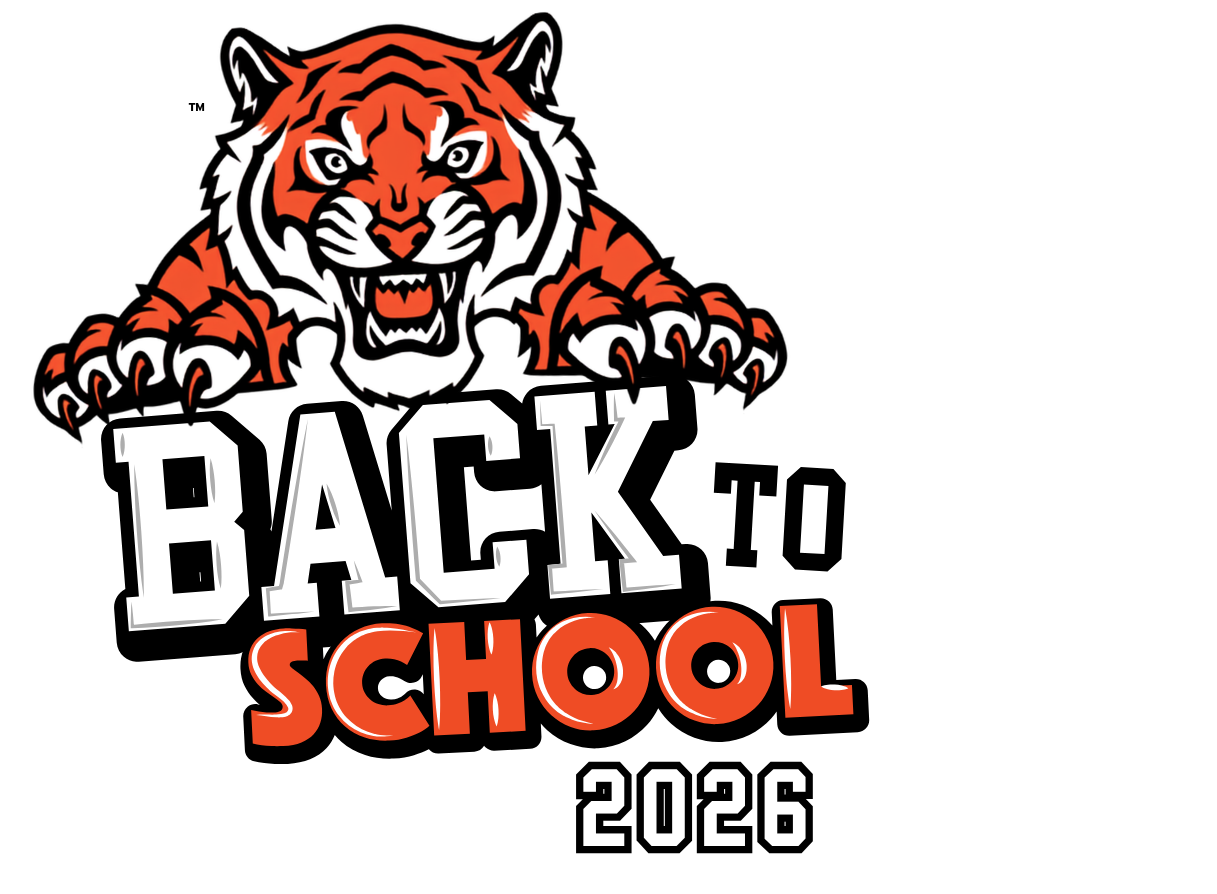 Tiger with Ready to Roar Back to School 2026 text