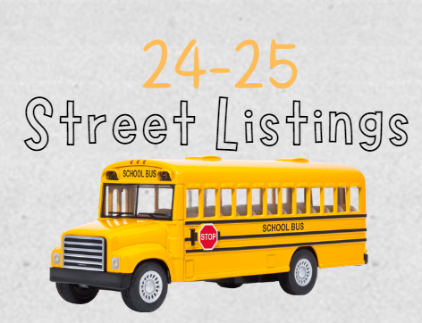 24-25 Street Listings