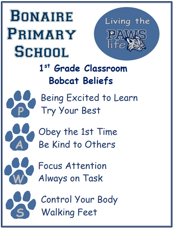 1st Grade Bobcat Beliefs