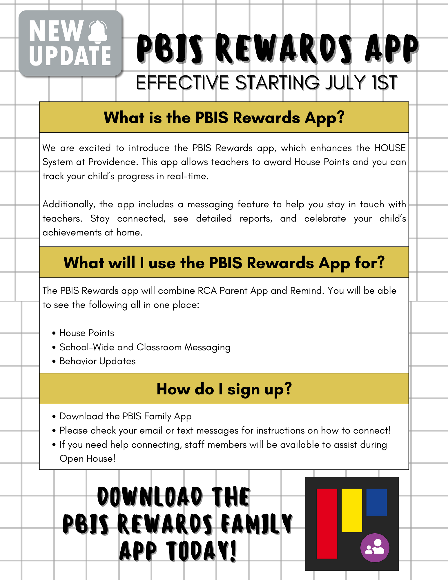 PBIS Rewards App Flyer