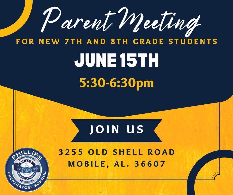 7th and 8th grade parent meeting