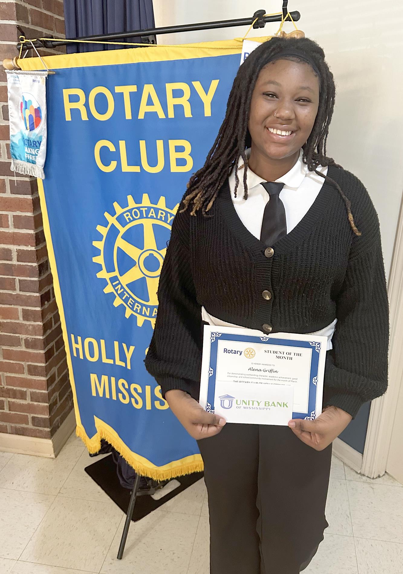 Rotary Student of Month recognition