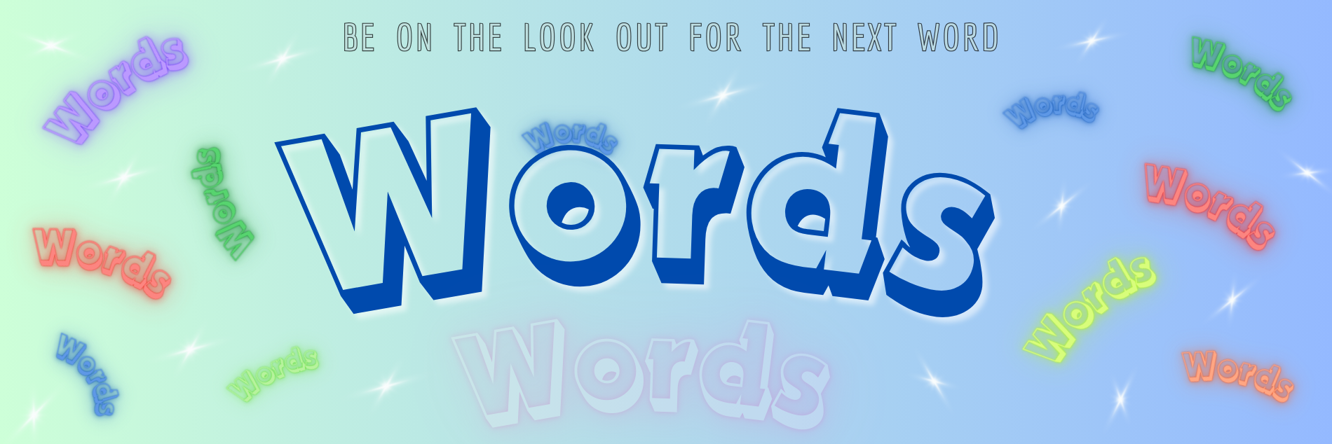 Words webpage header