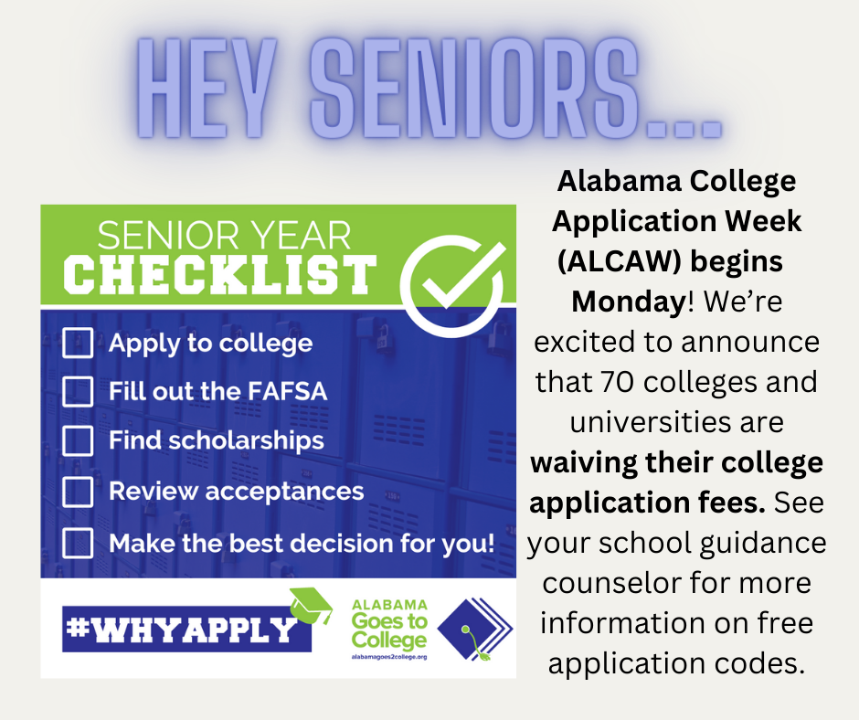 Alabama College Application Week Begins Monday!