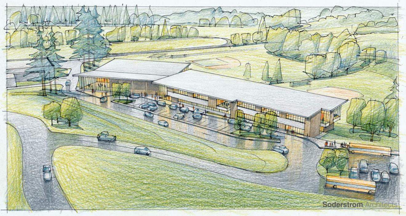 Rainier New Elementary School Concept Sketch