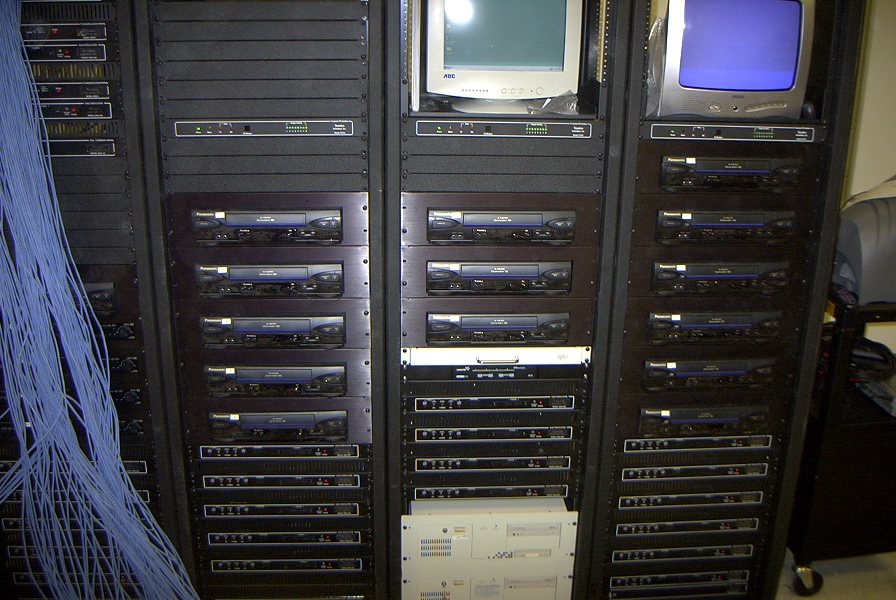 Tech room VCR/DVD players