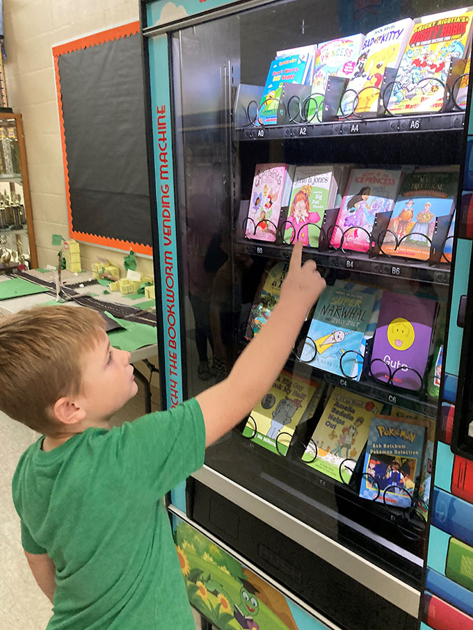 Inchy the Bookworm Vending Machine