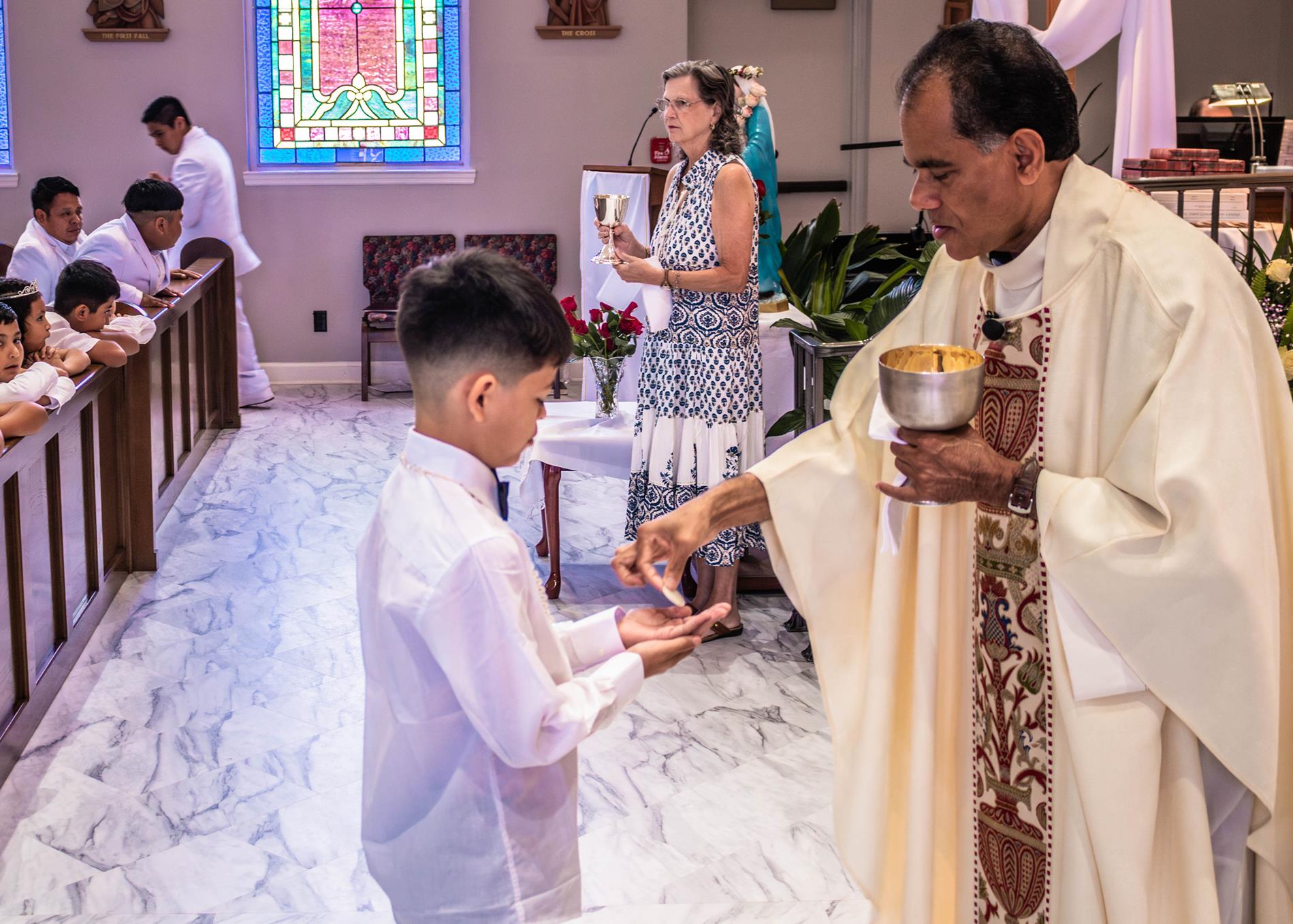 Receiving First Communion