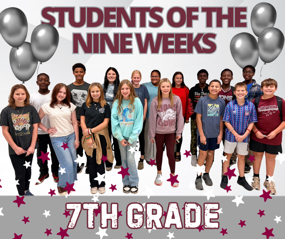 Brinleigh Henderson Londyn Walker Maci Wages (6th) Paisley Hannah Treyvon Mason Aiden Phinn Lowrie Whisenant Jacari Bracknell Sage Phillips Adrian Harrison Royal Burns Brooklyn Walker-Holt McKenzie Jennings Asher Holbrook Brynn Hall Carson Spencer Marleigh Atcheson  