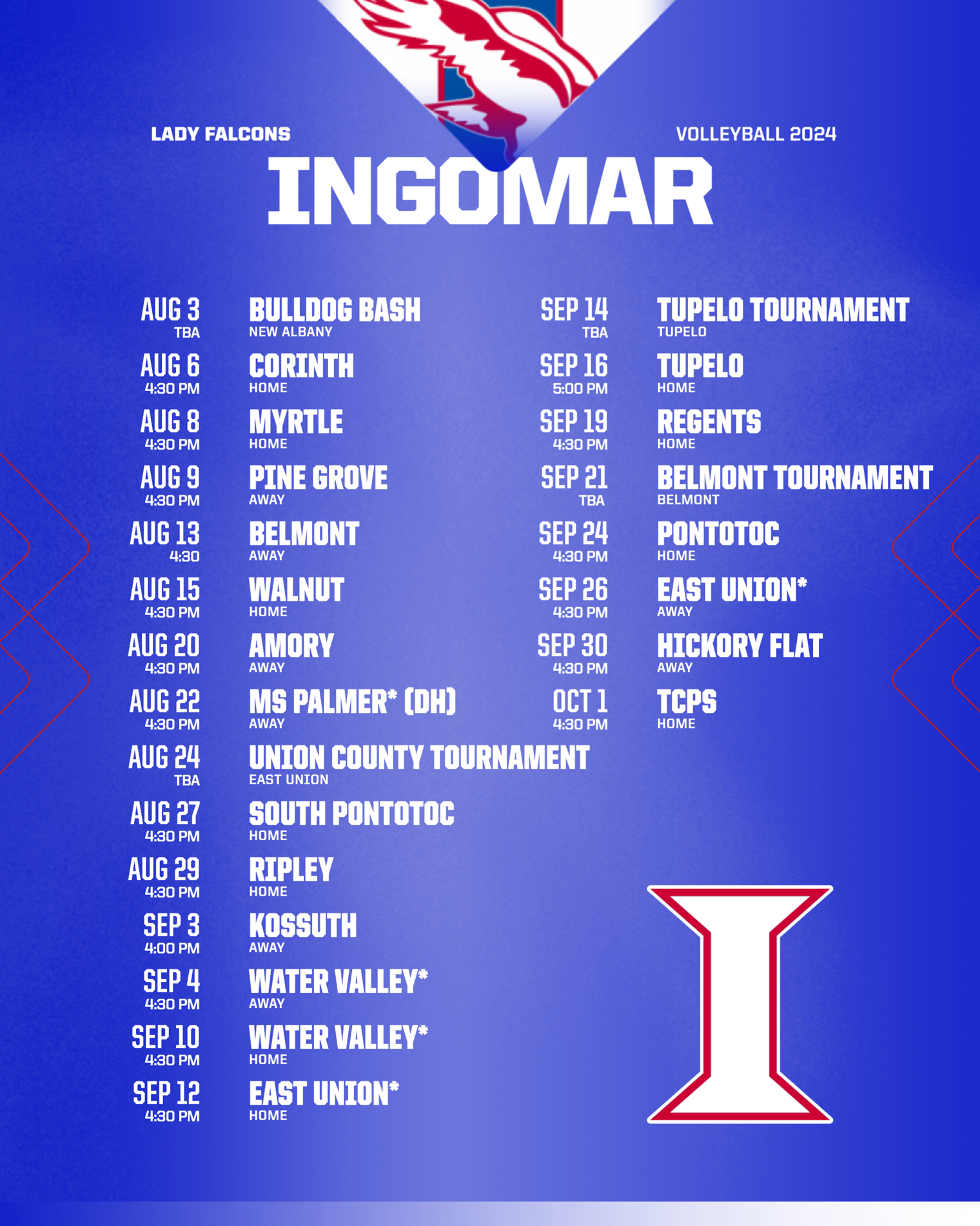 volleyball schedule