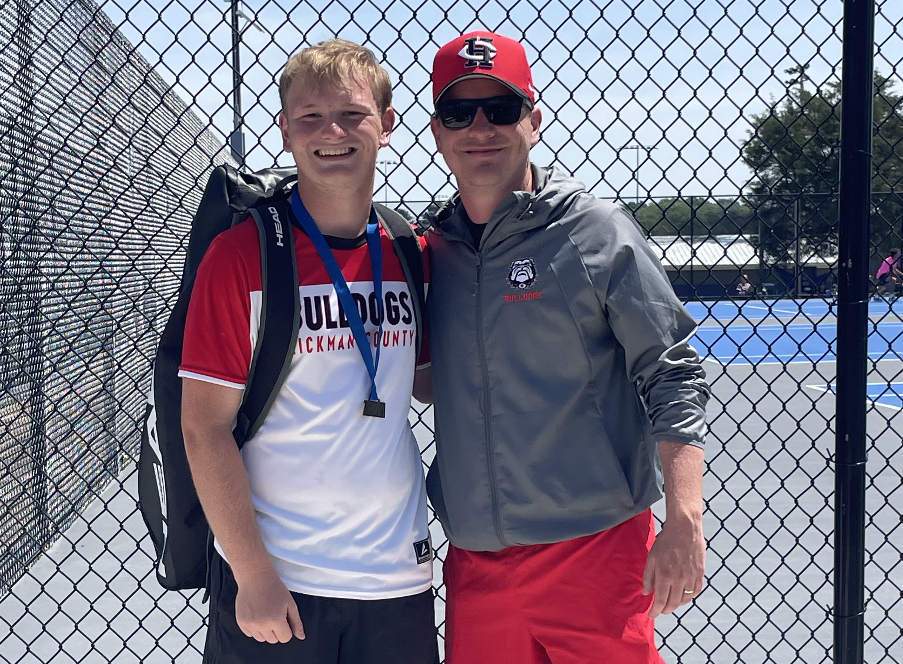 2026 District Golf Champion, Dane Gilbert with Coach Bentley