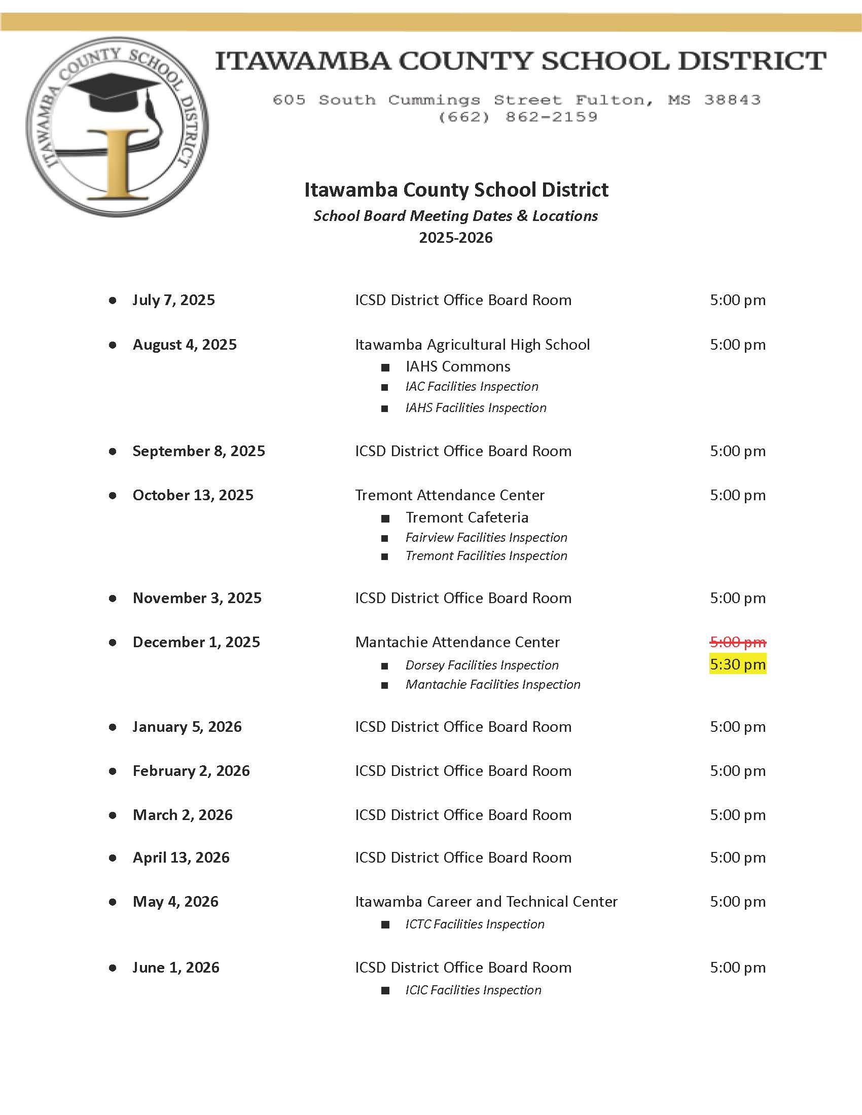 School Board Meetings