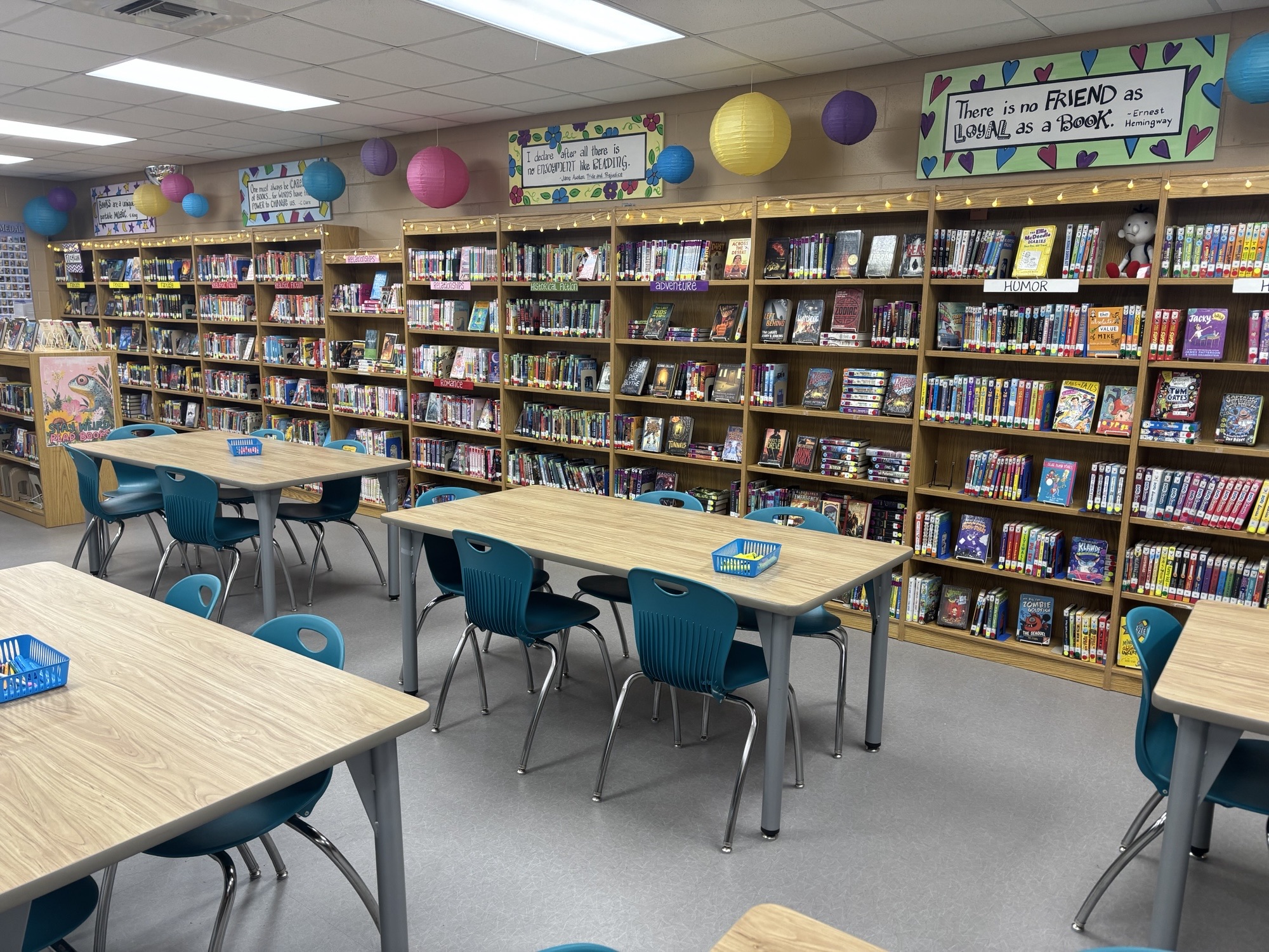 Bookshelves and Tables