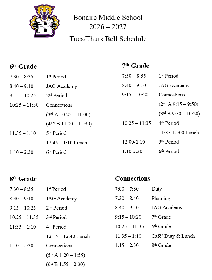 Bell Schedule