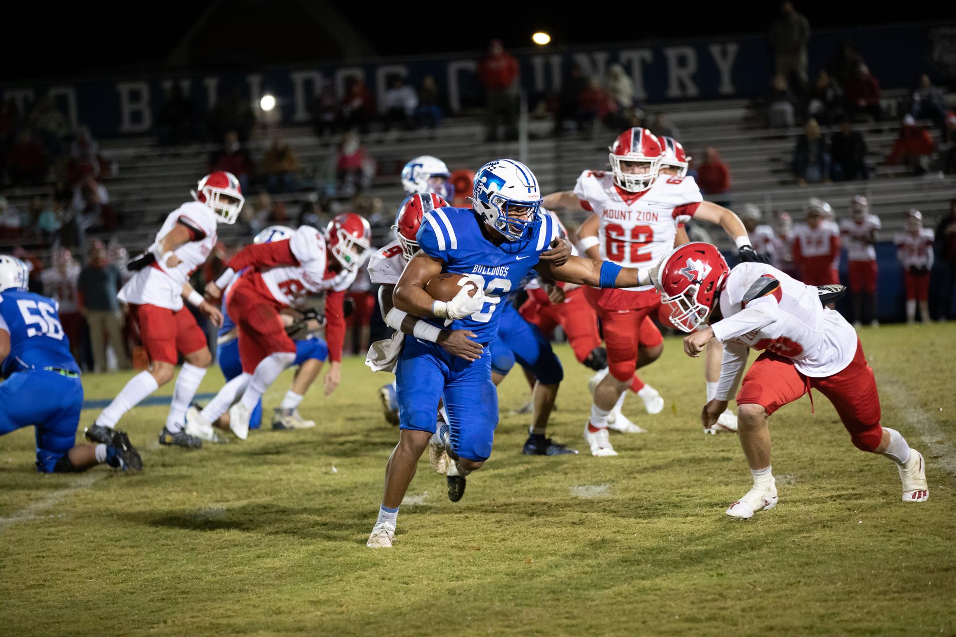 Bulldogs Defeat Eagles 61-28 Behind Historic Performance By Rob Brown