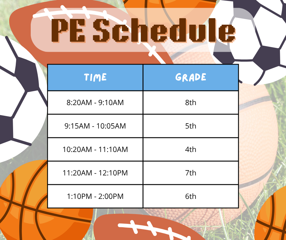 RA PE Schedule