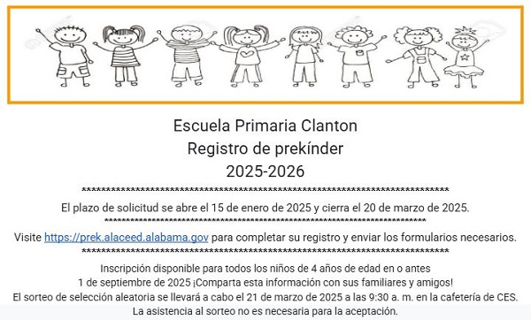 PreK Registration Spanish