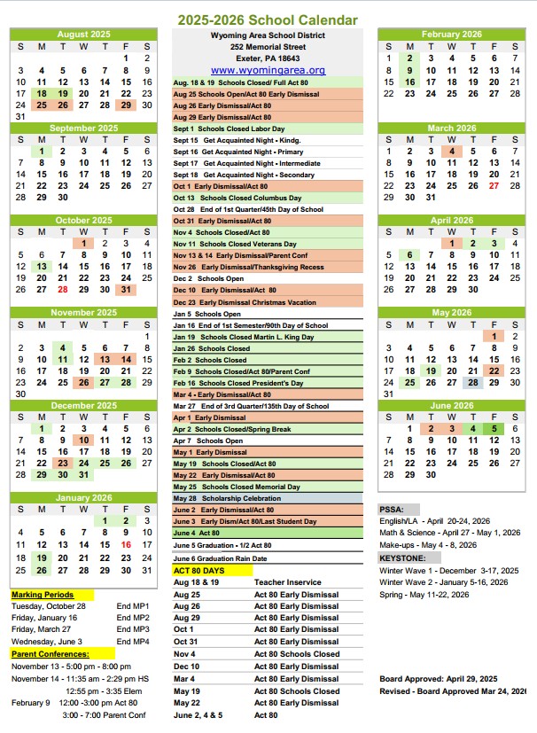 Approved Calendar 2025-2026 Rev.3-24-26