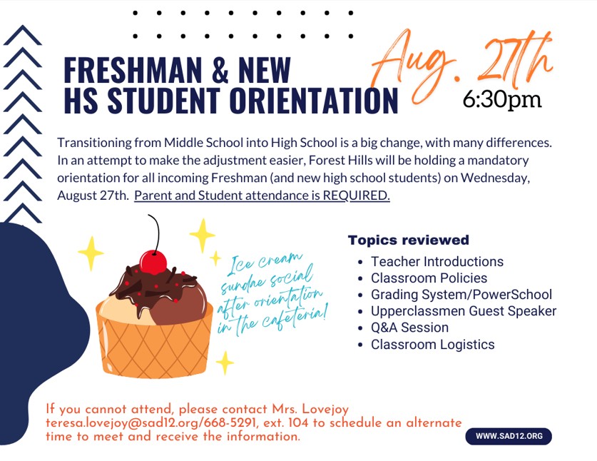 Freshman Orientation  Flyer