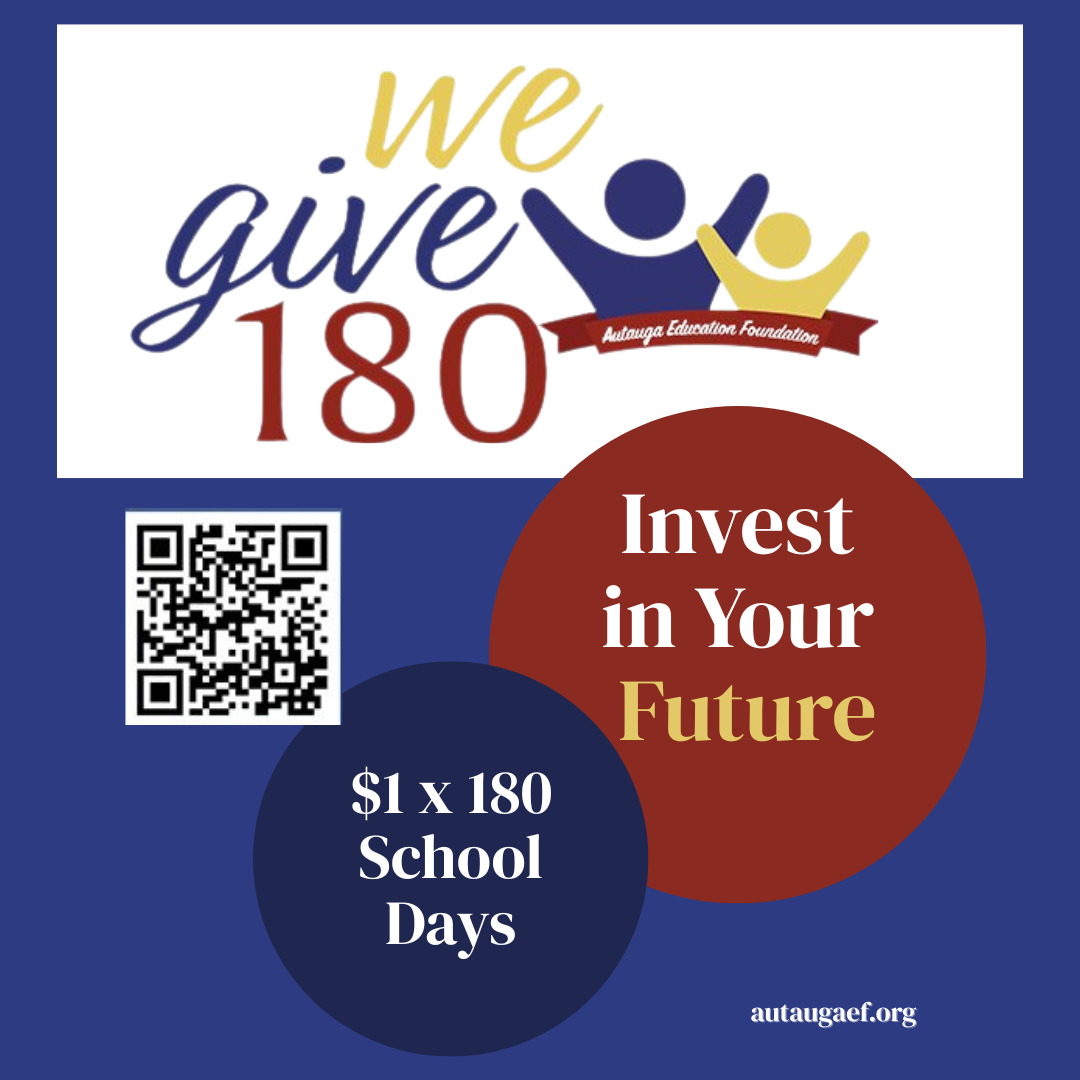 Autauga Education Foundation 180 Campaign Graphic