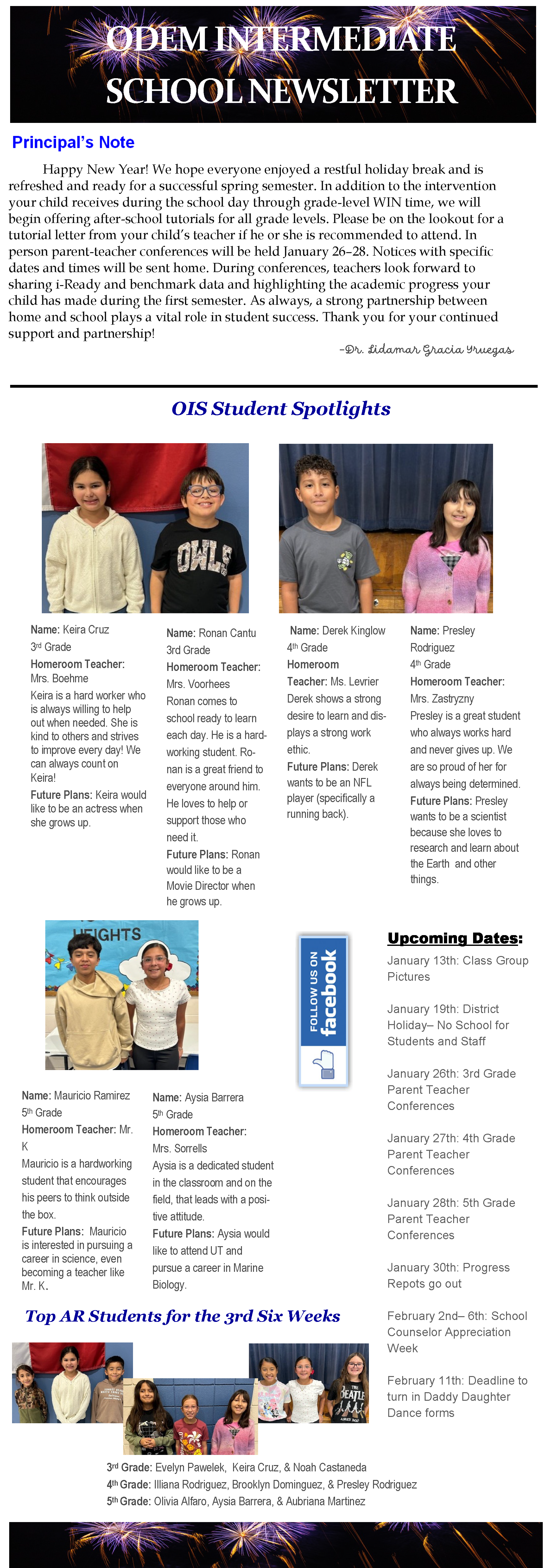 OIS 3rd Six Weeks Newsletter