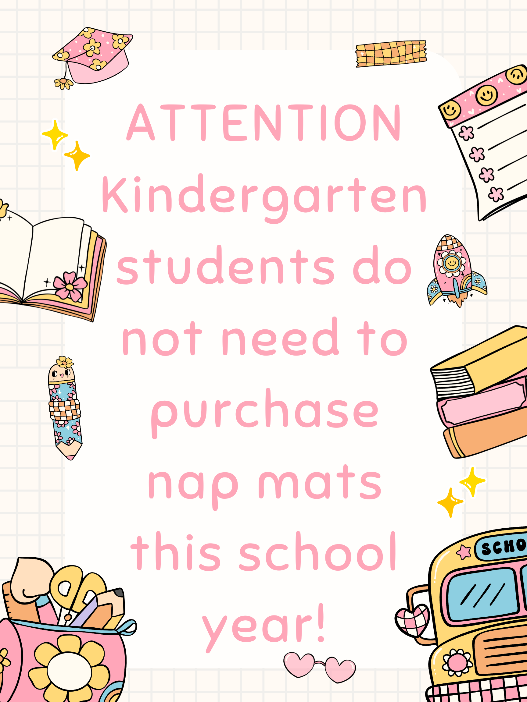 KINDER NAP MATS-DO NOT PURCHASE
