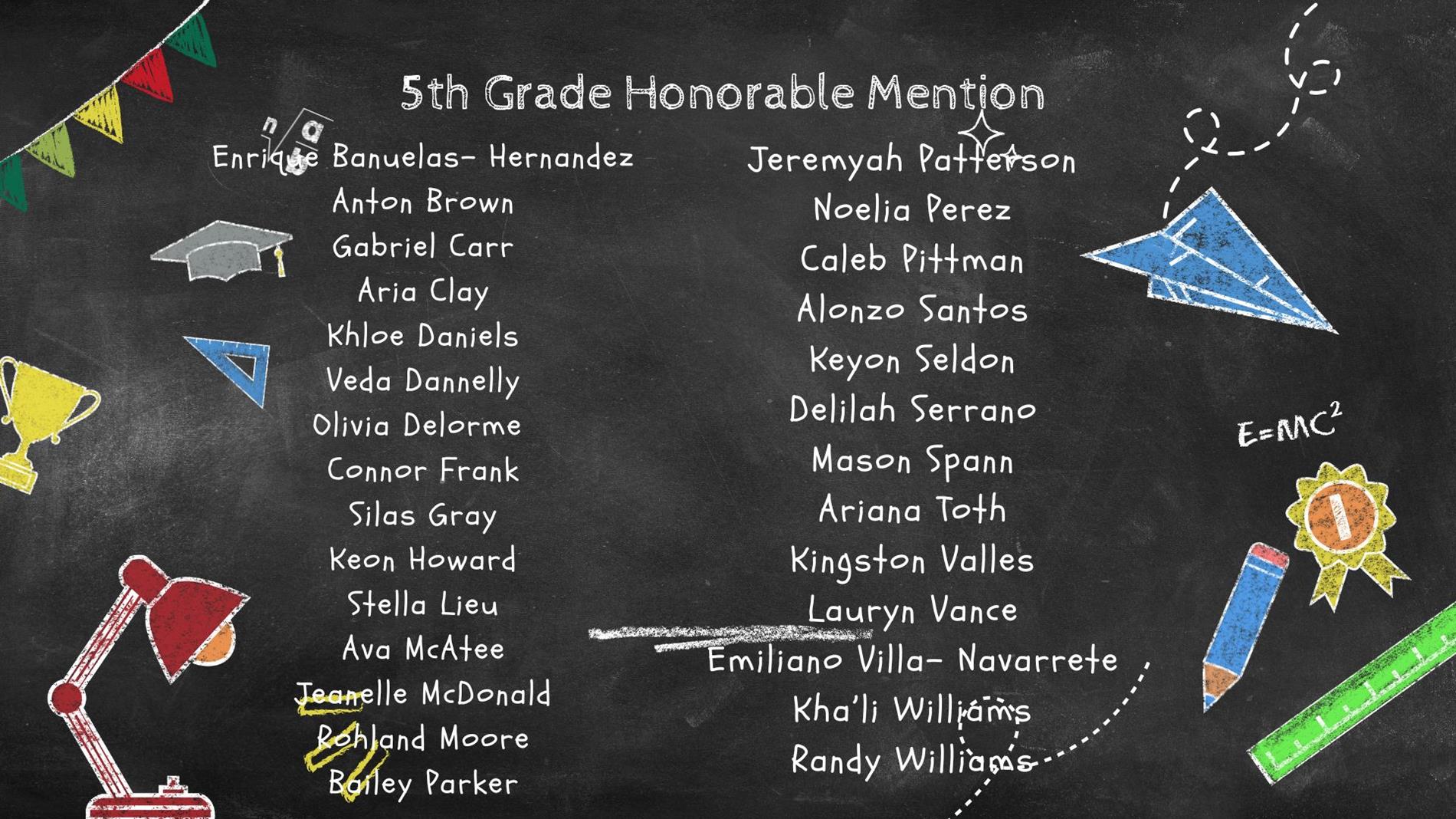 5th Grade Honorable Mention