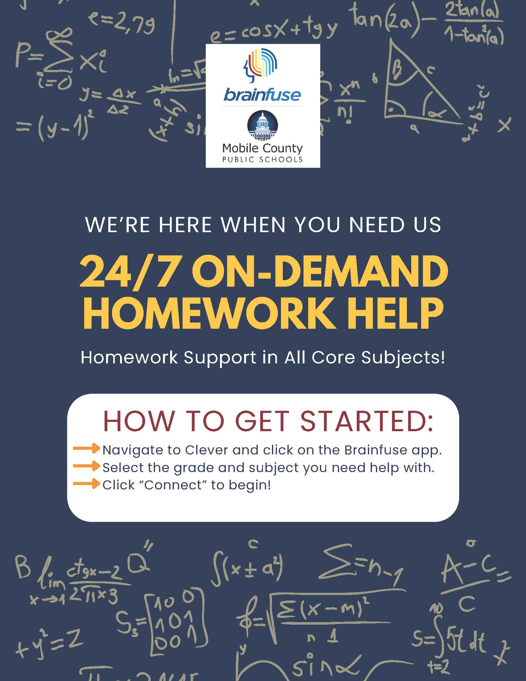 24/7 on-demand homework help with brainfuse. 