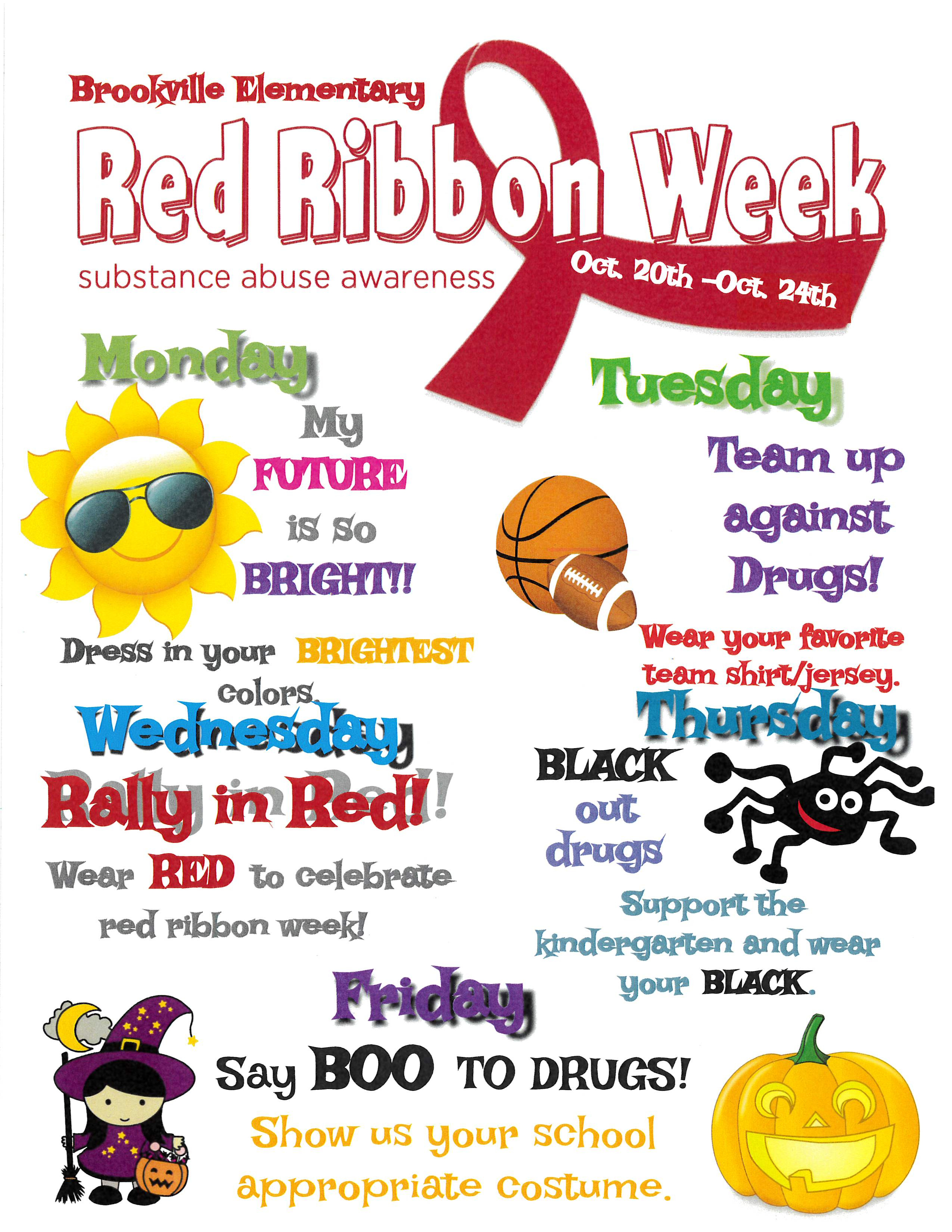 flyer for homecoming spirit week. 
